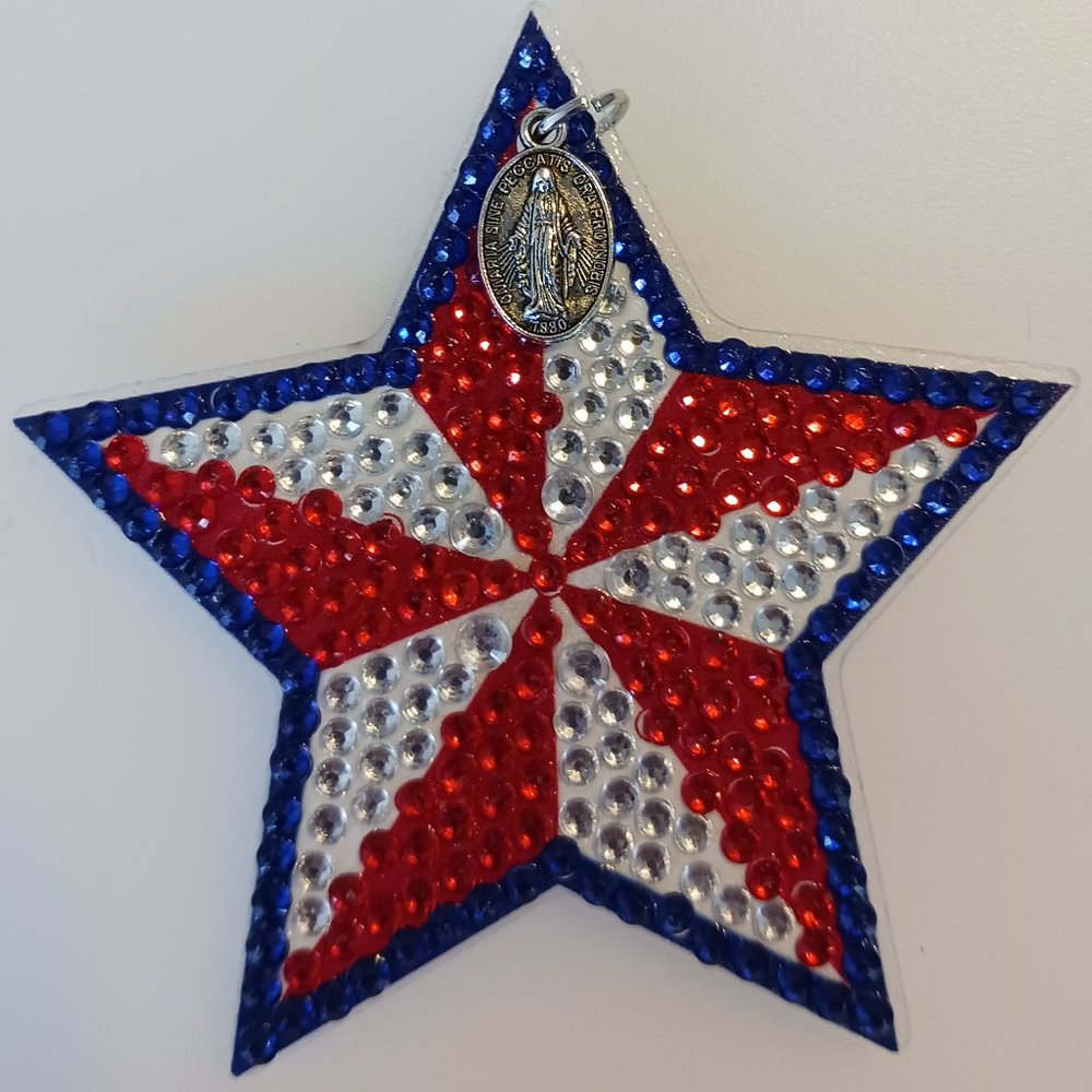 Patriotic star magnet prayer
